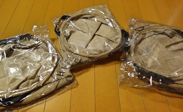 麻素材の収納ストッカー